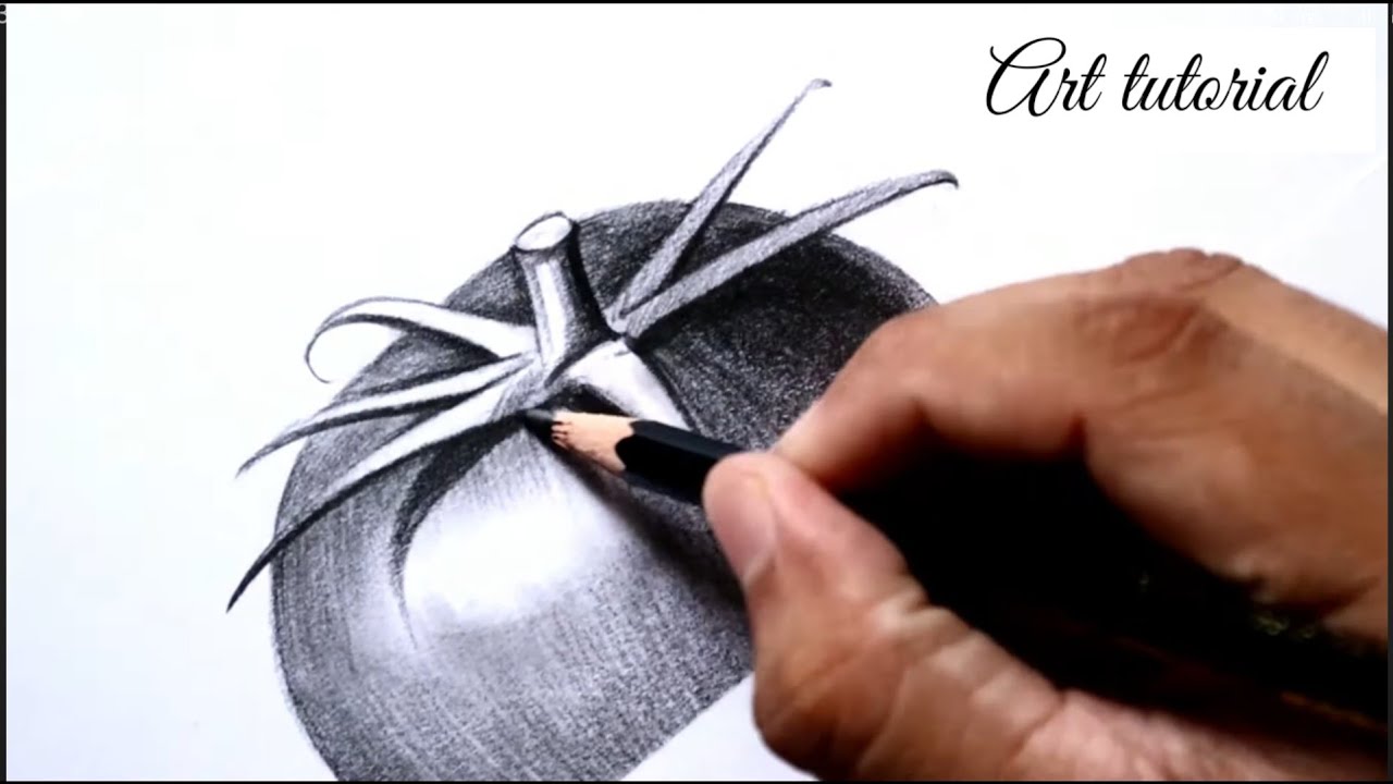 Learn to draw a TOMATO | An art tutorial for beginners | Very helpful for students