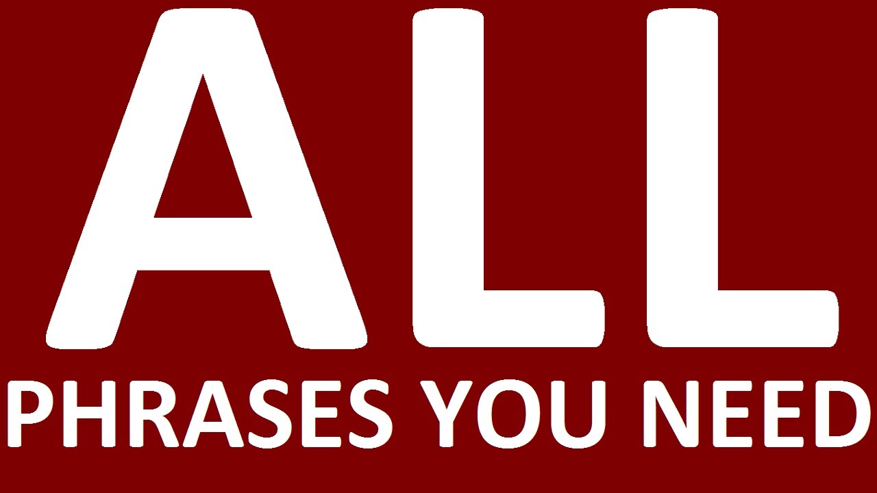ALL PHRASES IN ENGLISH SPEAKING YOU NEED for English conversation - FULL. English speaking practice