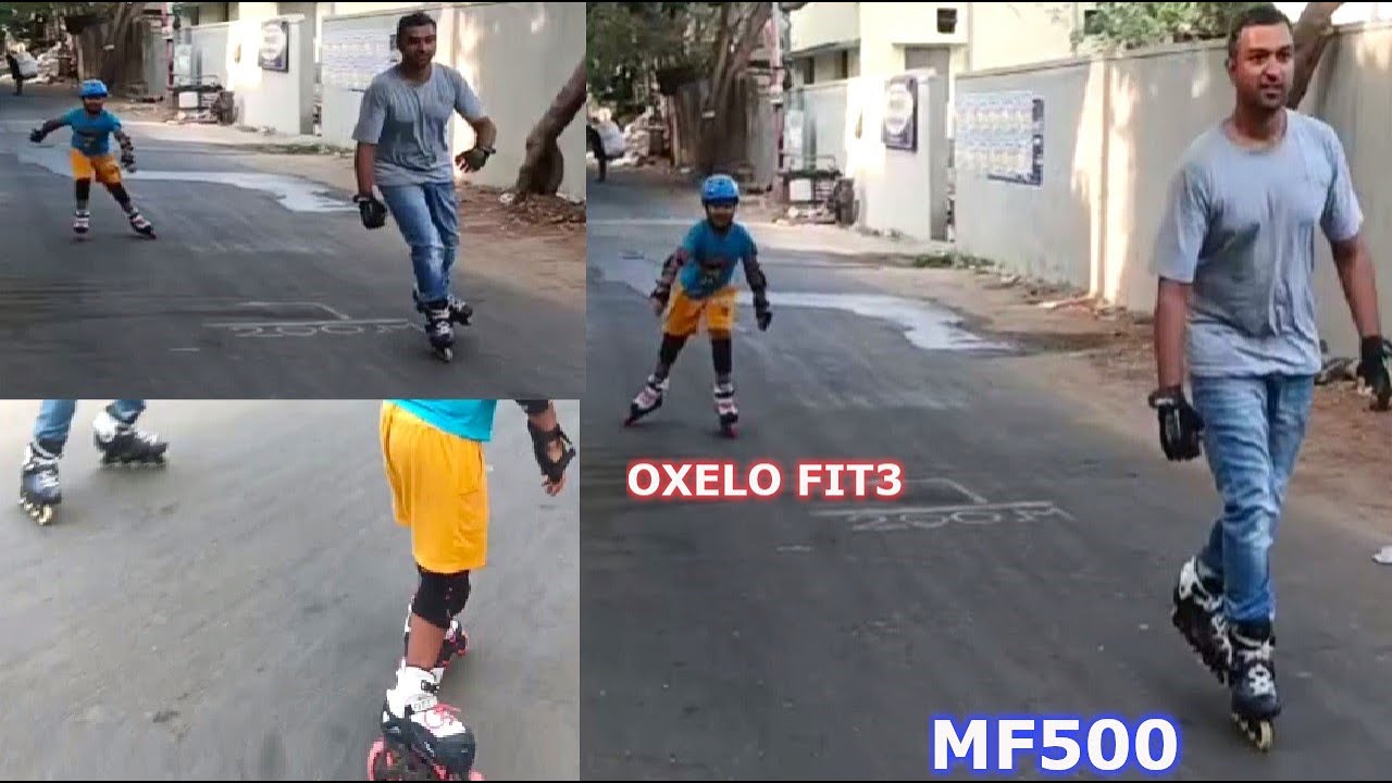 Morning Skate with my DAD - OXELO FIT3 (MY SKATE) & OXELO MF500 (DAD SKATE)