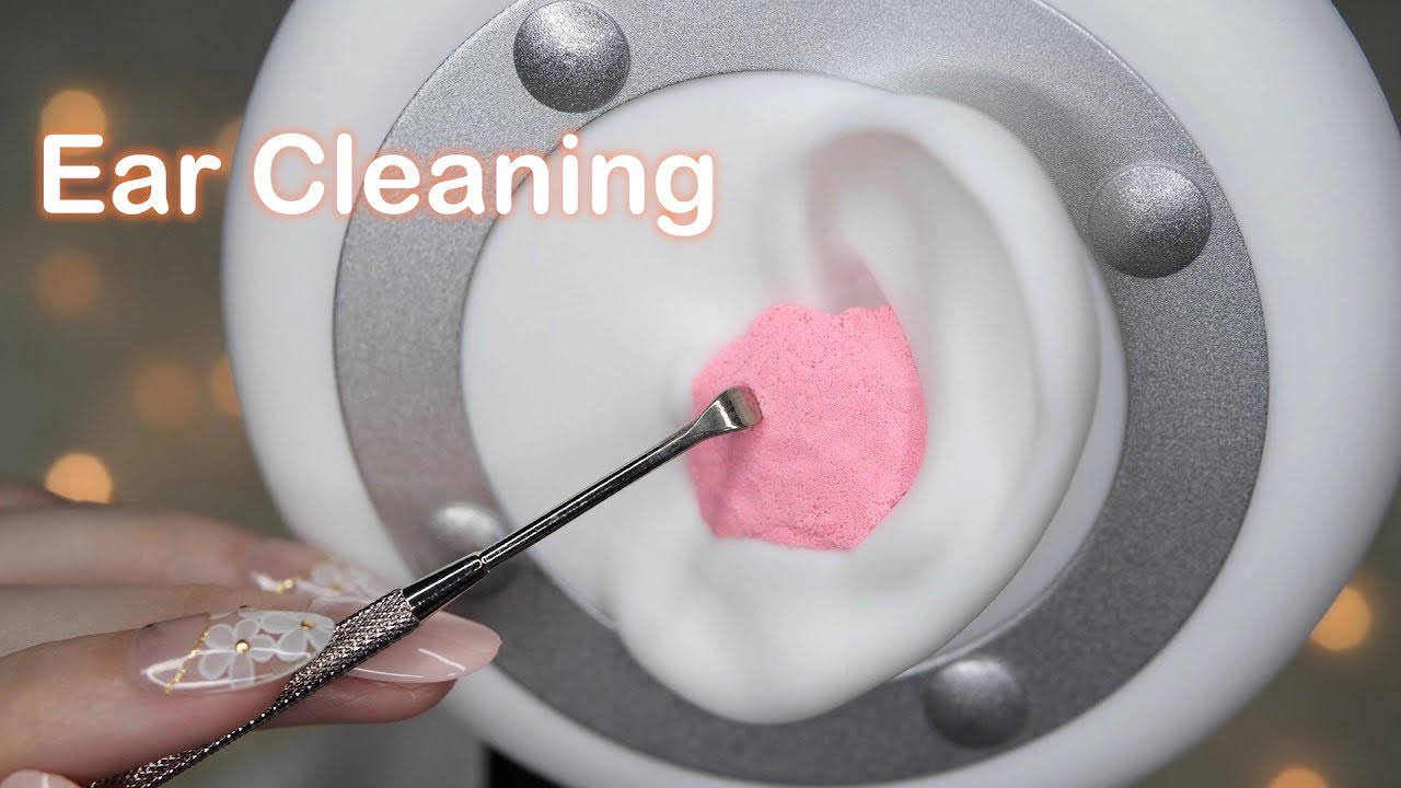 ASMR Relaxing Kinetic Sand Ear Cleaning (No Talking)