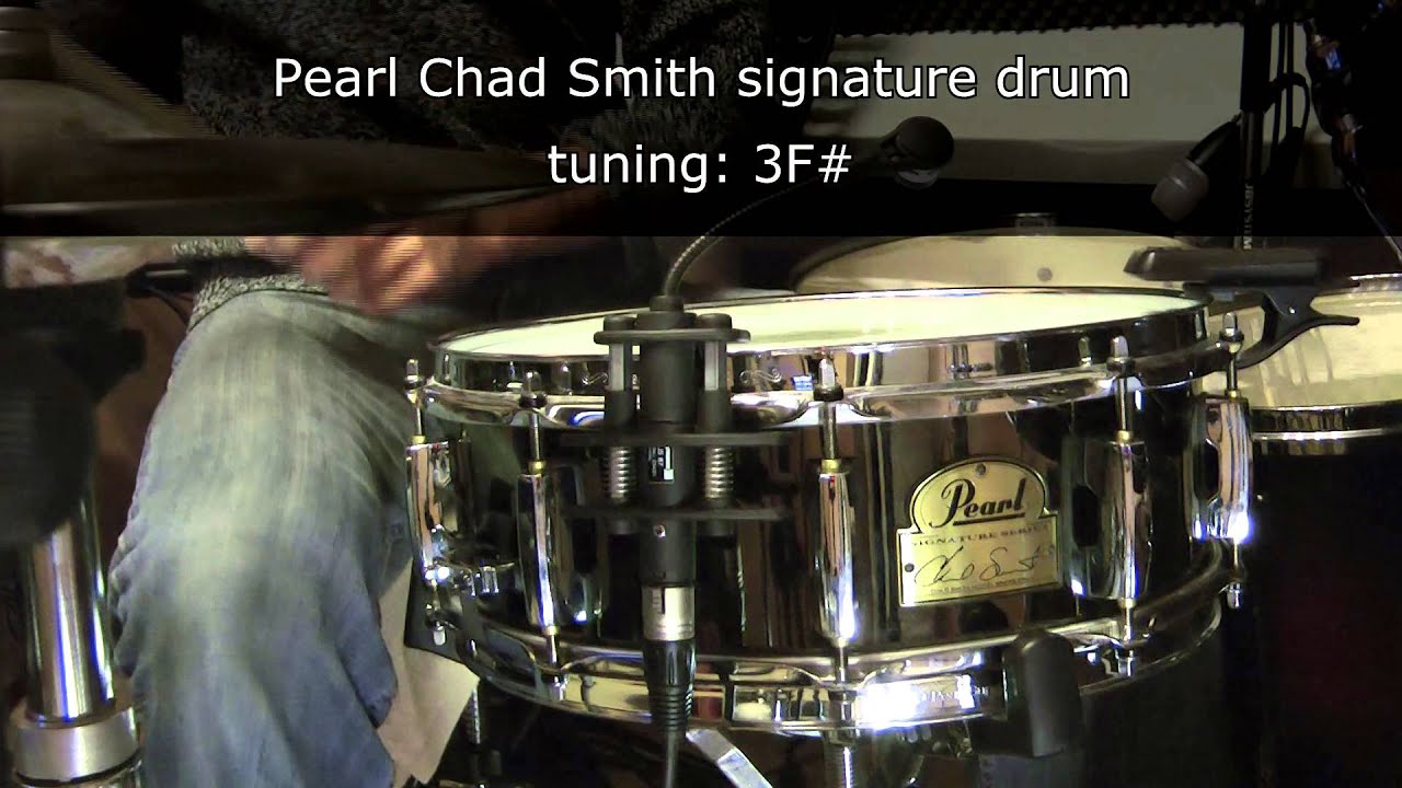 Pearl Chad Smith 14 x 5 snare drum tuning range