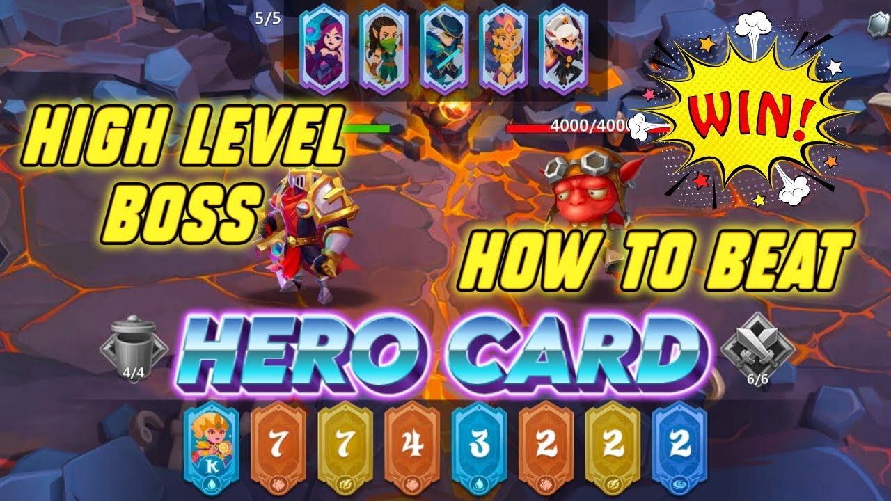 HERO CARD - HIGH LEVEL BOSS - HOW TO BEAT - CASTLE CLASH