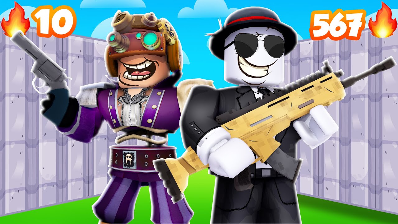 SFIDO i miei amici con le ARMI OP in Roblox Rivals!