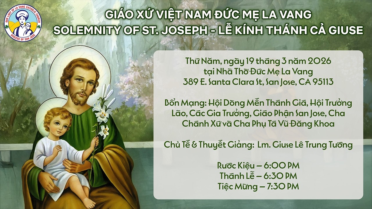🔴 TRỰC TUYẾN 6:00 PM Rước Kiệu và Thánh Lễ Bổn Mạng Giáo Phận San Jose -Thánh Lễ Thứ Năm 19/03/2026