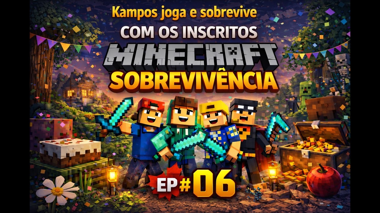 LIVE | Minecraft EP # 06 Jogando com os inscritos