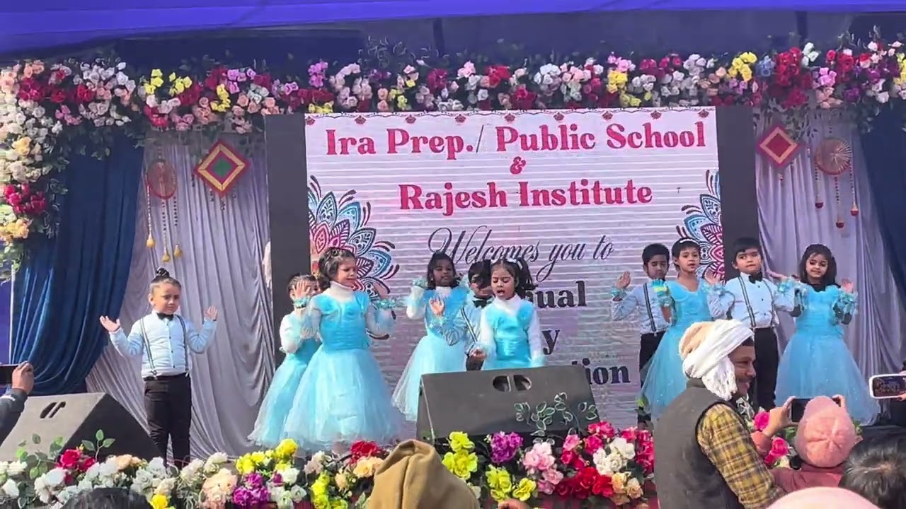 My daughter danced on stage for the first time in the annual function.