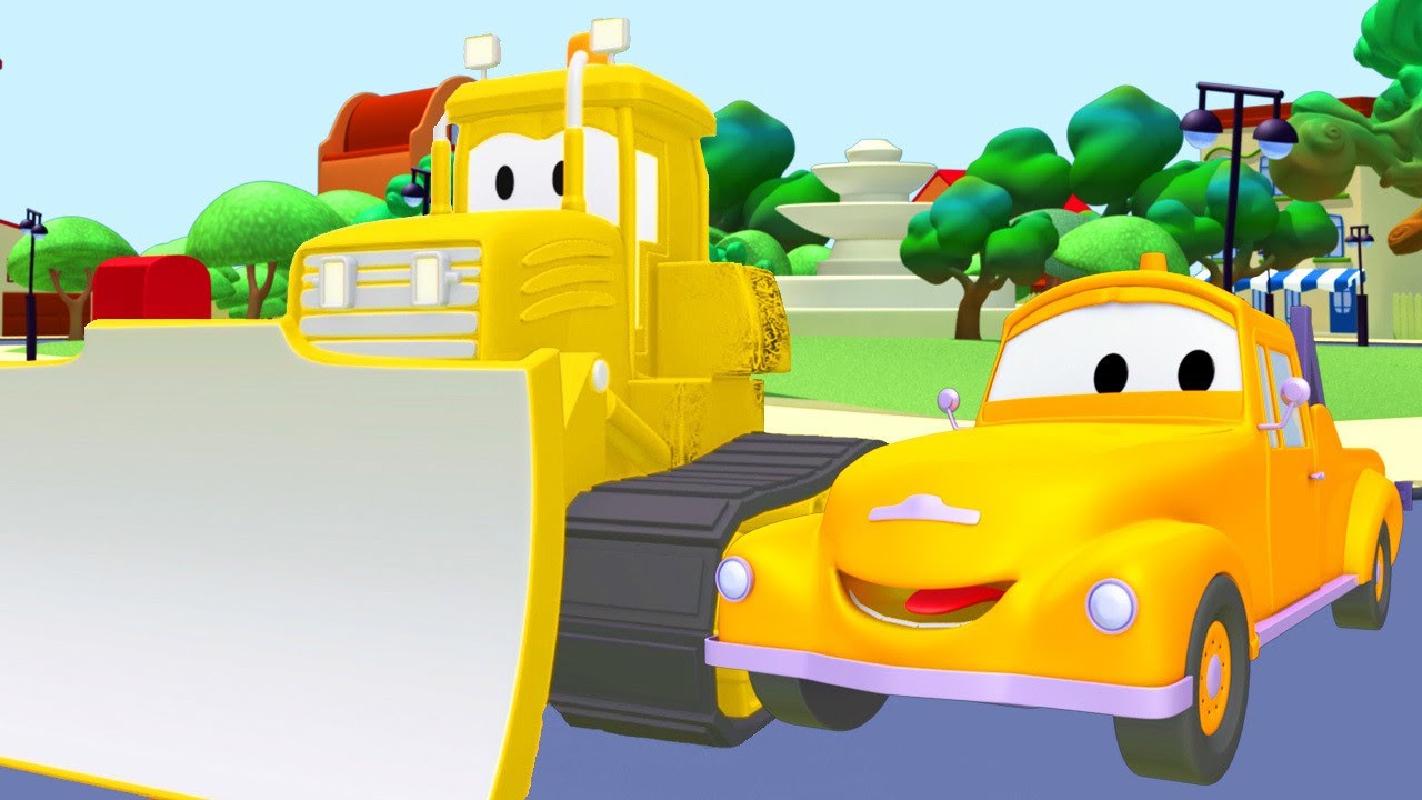 Tom, o caminhão de reboque - . O Bulldozer -  Cidade do Carro 🚗 Desenhos Animados para Crianças.