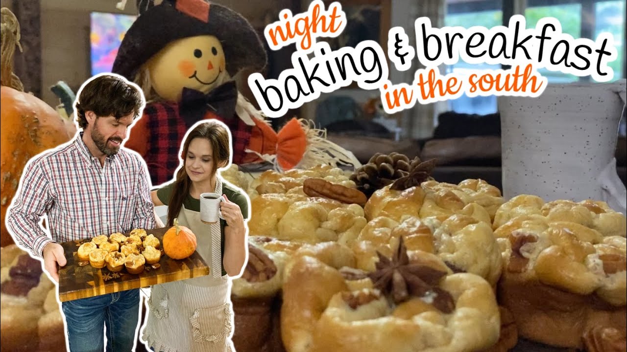 Cooking in the Rain ☔ Old Fashioned Baking at Night & Crepe Muffins for Breakfast | Southern Cooking