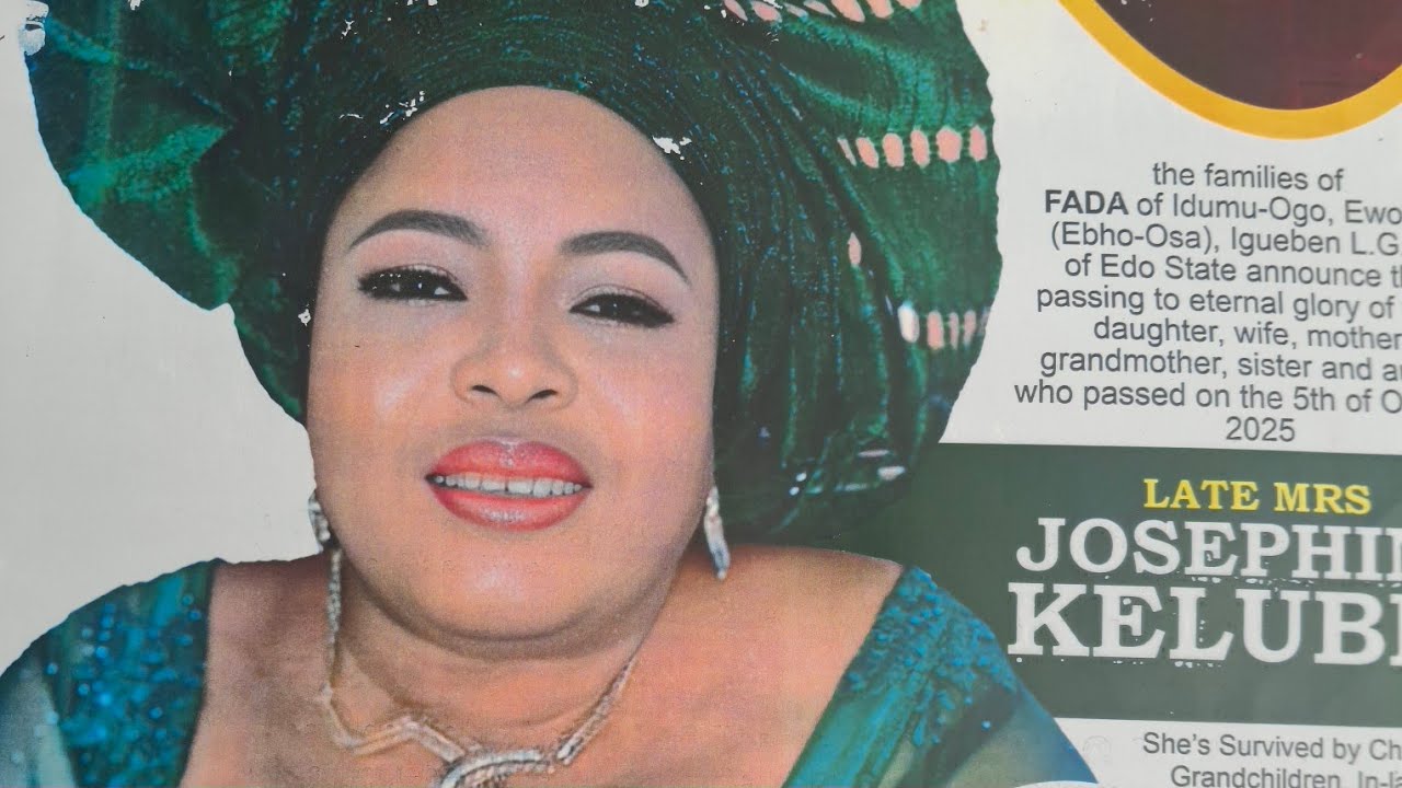 LATE MRS JOSEPHINE KELUBIA LAID TO REST IN EWOSA, EDO STATE 