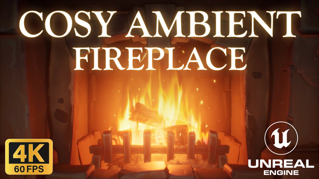 Cosy Ambient Fireplace - Relaxing Fire Cracks - 4K60FPS