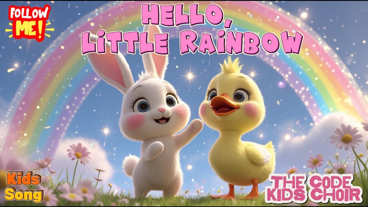 🌈 Hello, Little Rainbow! Kids Song 🎶 Fun Rainbow Song for Toddlers & Preschoolers
