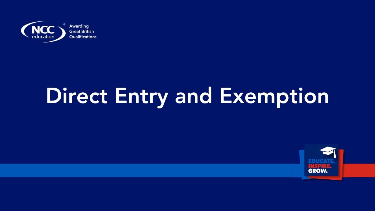 Webinar: Direct Entry and Exemption