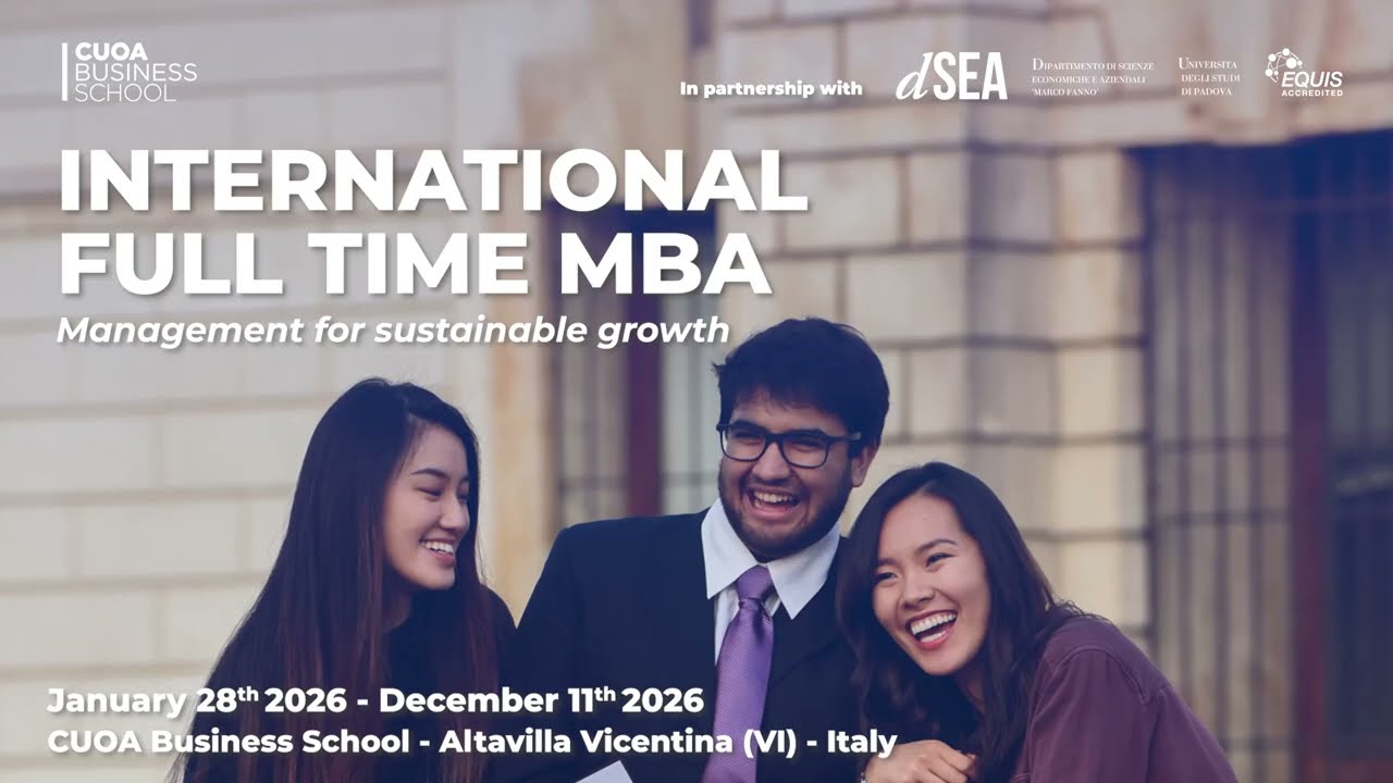 Discover the International Full-Time MBA | CUOA Business School & University of Padua