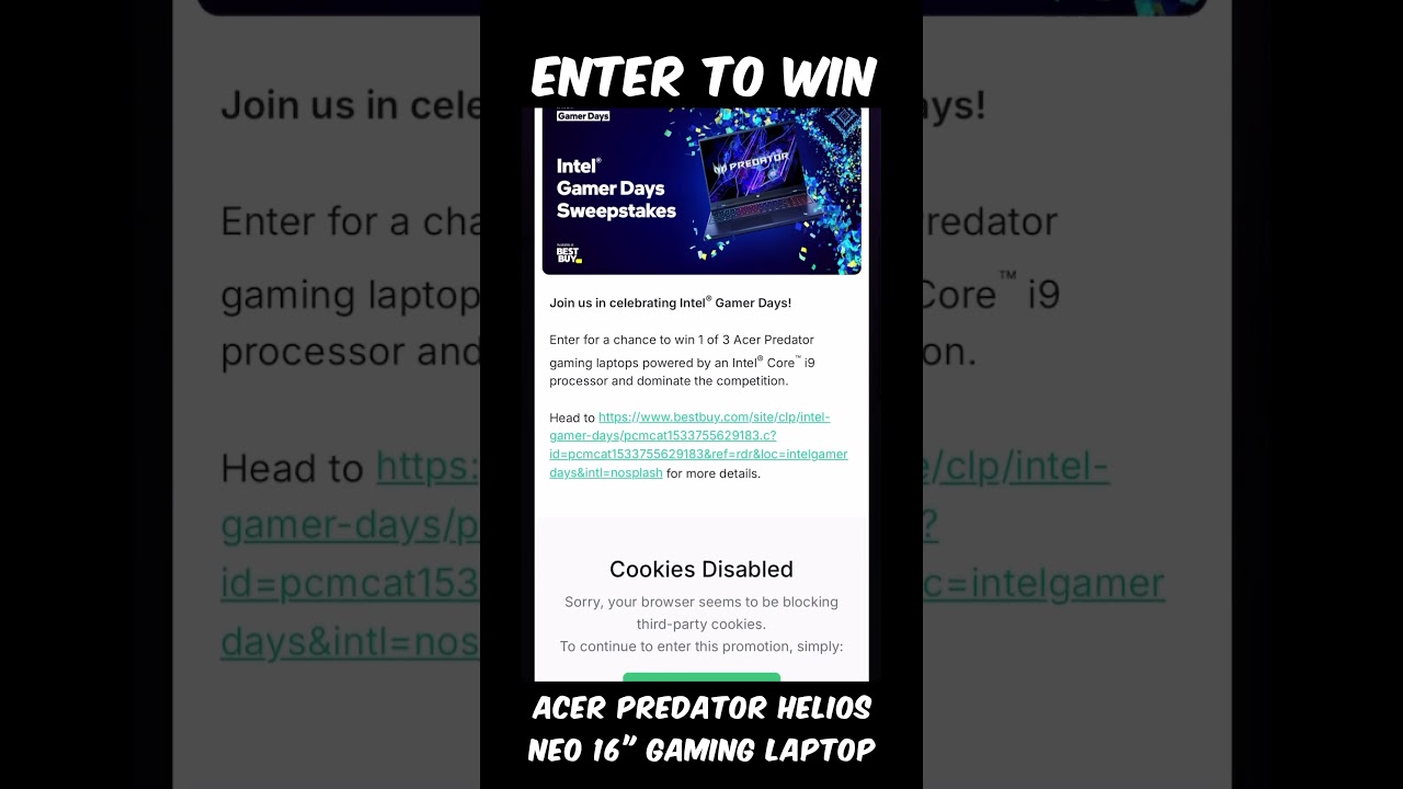 8/26/2024 | Enter to win an Acer Predator Helios Neo 16 Gaming Laptop #sweepstakes #giveaway