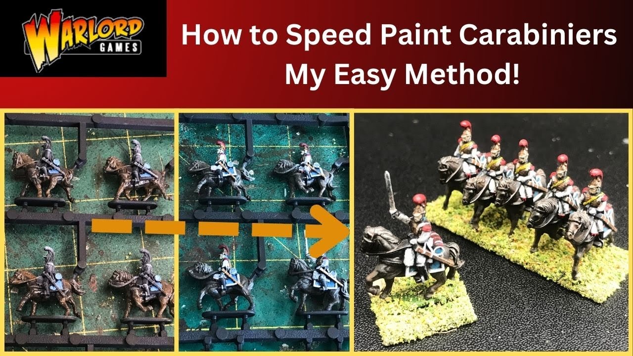Speed painting Napoleonic French Carabiniers Warlord Games  Epic Battle Tutorial: