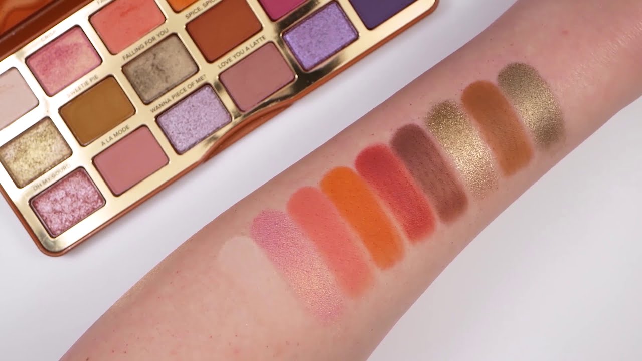 Too Faced PUMPKIN SPICE Palette Swatches