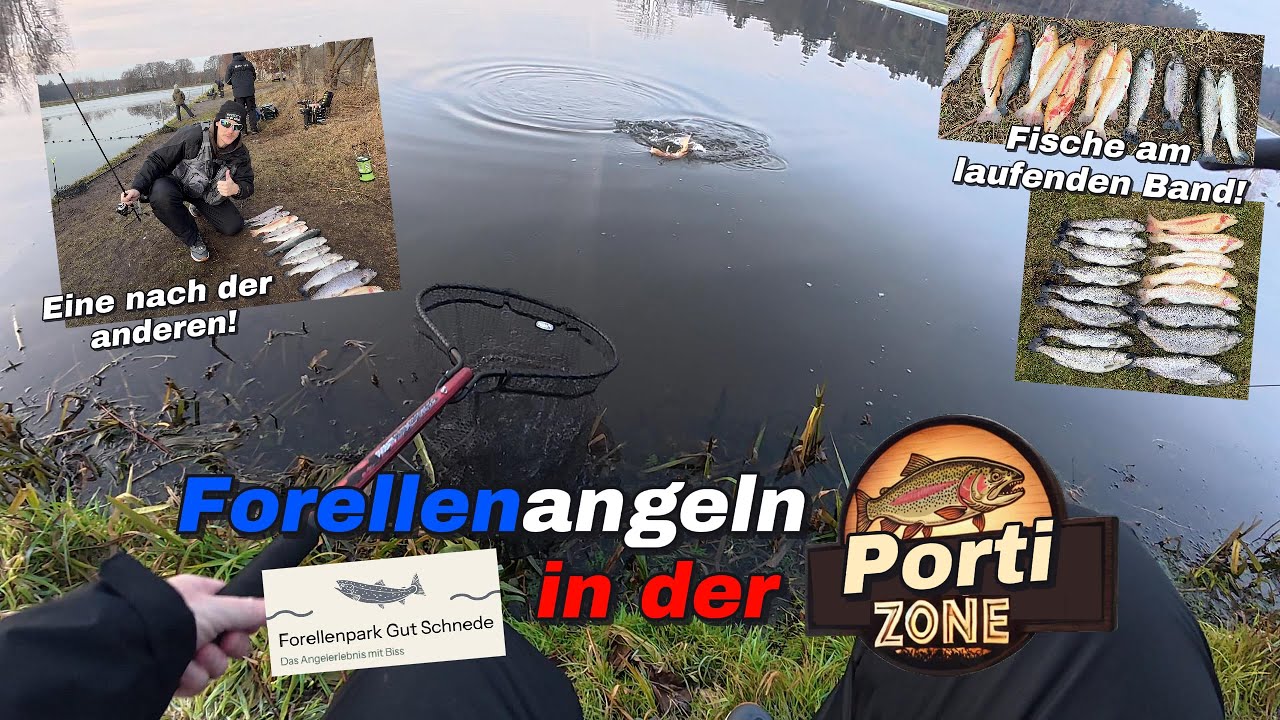 Forellenangeln in der Porti-Zone - Forellenpark Gut Schnede - #trout #troutfishing #ulfishing