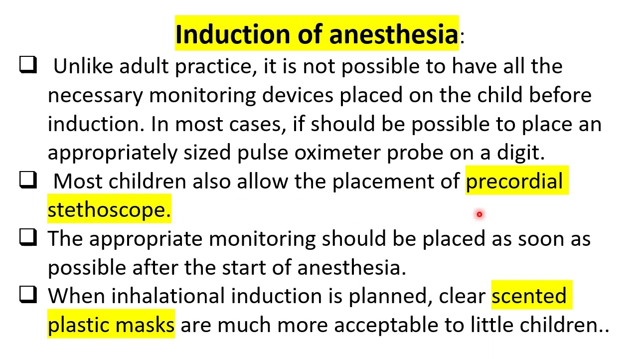 Anesthesia for pediatrics and geriatrics 4