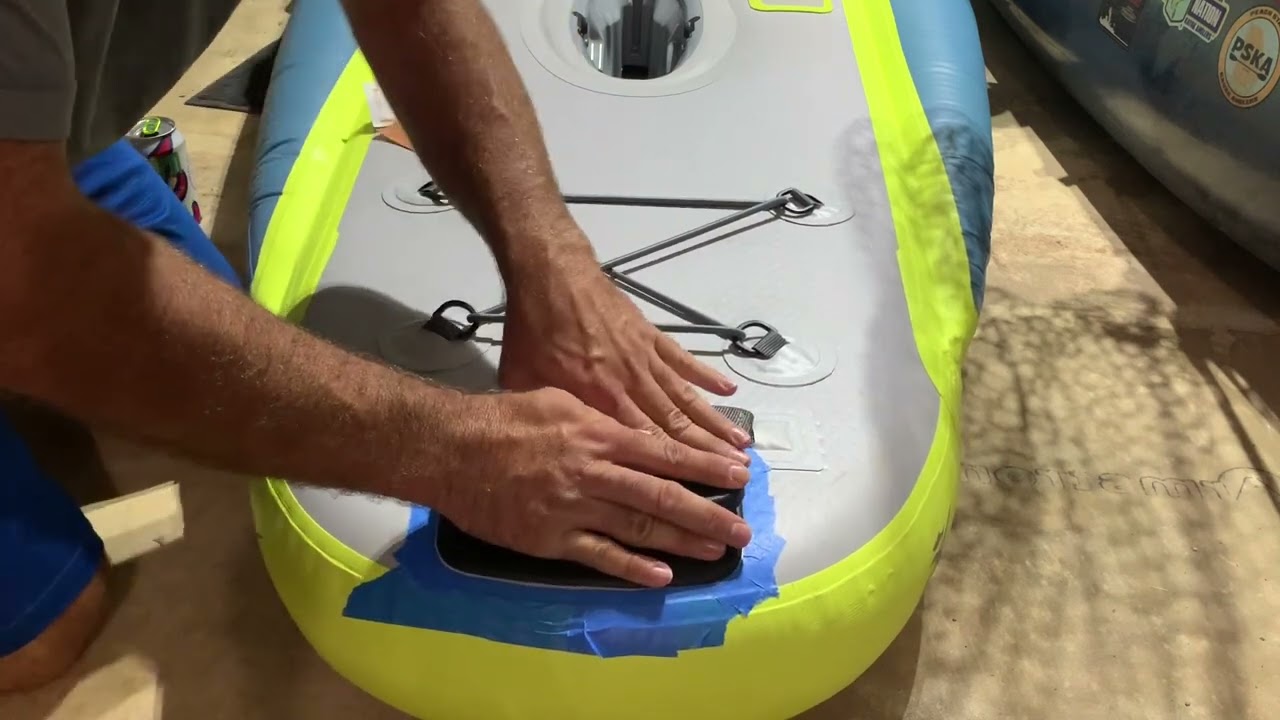 RAM Mounts Bond-A-Base on Hobie Inflatable Kayak