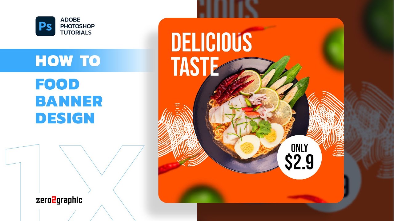 How to Create Food Banner Design in Adobe Photoshop for Beginner