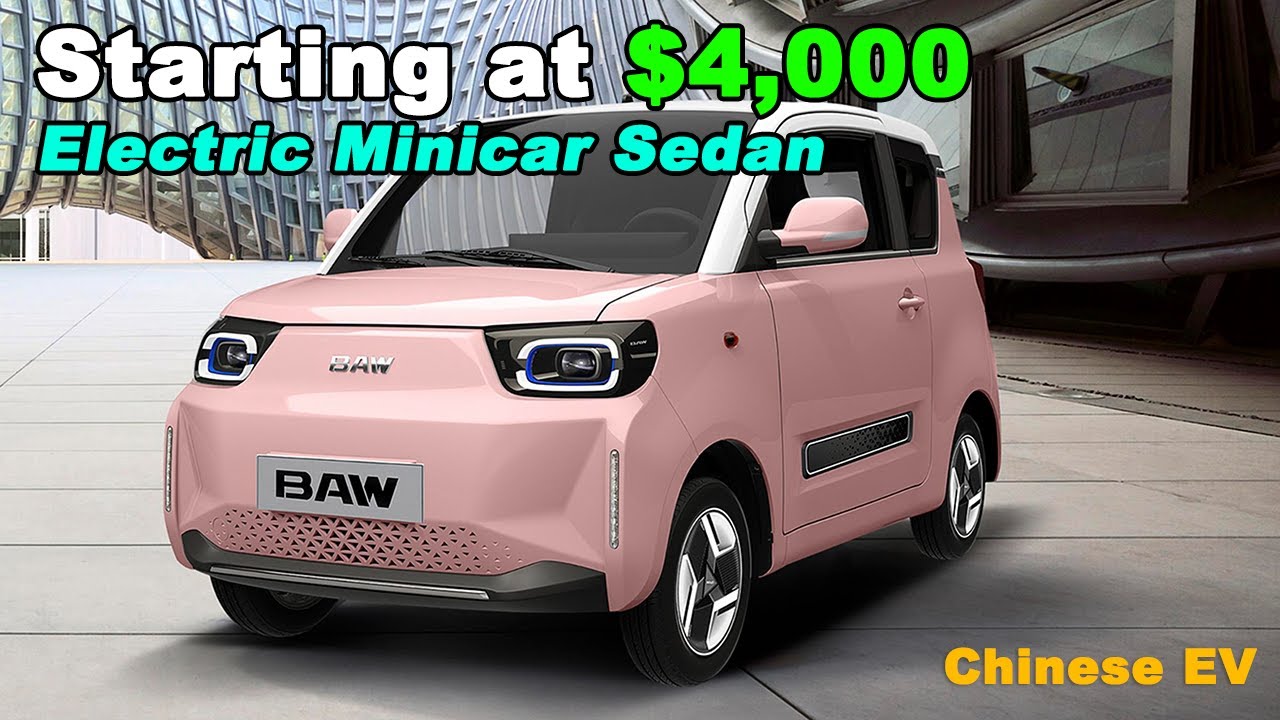 Chinese EV: BAW Pony, Electric Minicar Sedan, range up to 220 km, starting at $4,000