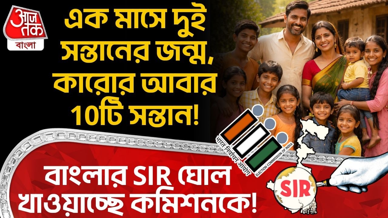 এক মাসে দুই সন্তানের জন্ম,কারোর আবার 10টি সন্তান! বাংলার SIR ঘোল খাওয়াচ্ছে Election Commission কে!