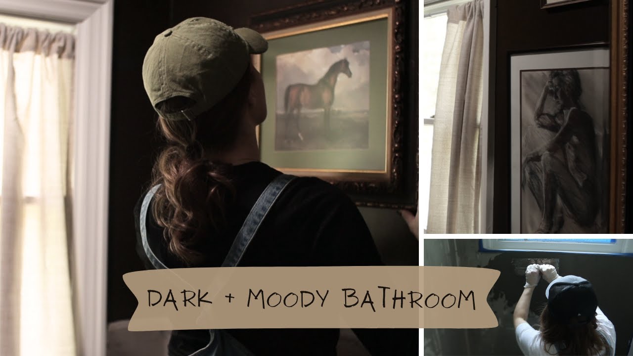 🏠 Transforming Outdated Tiles with Cement + Small Bathroom Makeover : Masculine + Moody DIY