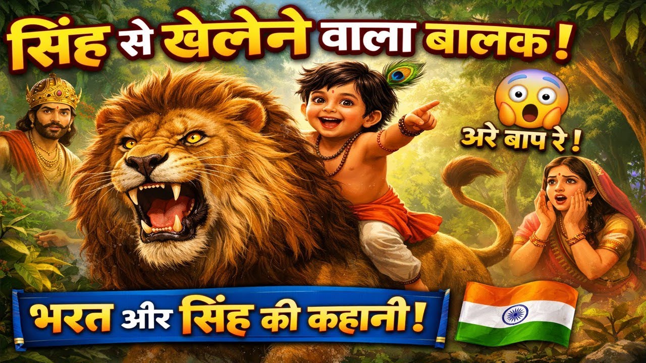 भारतवर्ष का नाम कैसे पड़ा? | Bharat and the Lion | Ancient India Story | #mythologicalstory #moral