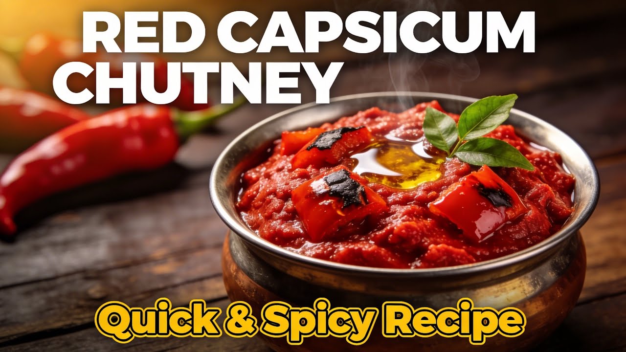 Capsicum Chutney for Dosa/Idli/Uthappam/Pesarattu