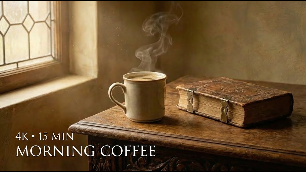 Dark Academia Coffee Ambience ☕ ASMR Sounds for Relaxing Study Break (15 Min)