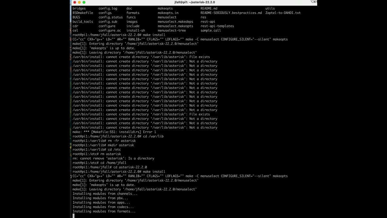 Asterisk Version 22 How to Make Install and test configuration files in /etc/asterisk