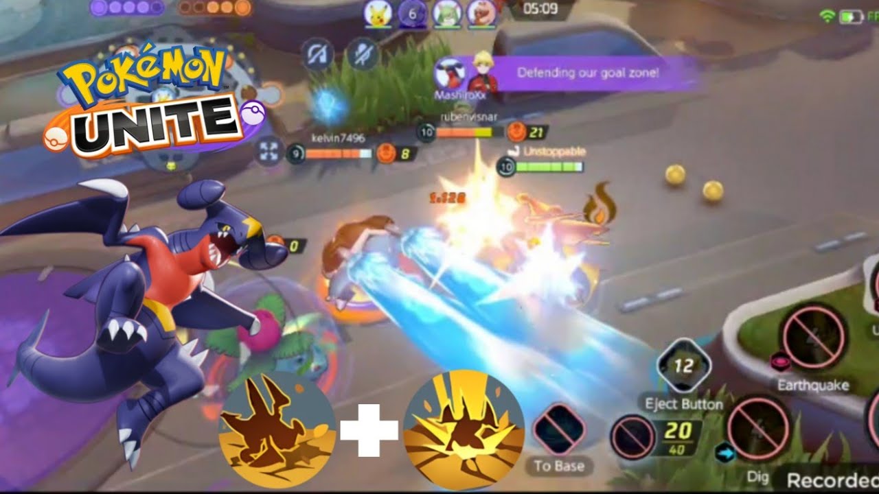MVP Garchomp with Dig+Earthquake - Pokemon Unite Indonesia