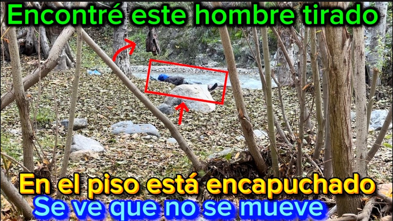 Hombre, tirado en el piso encapuchado, aunque no lo creas