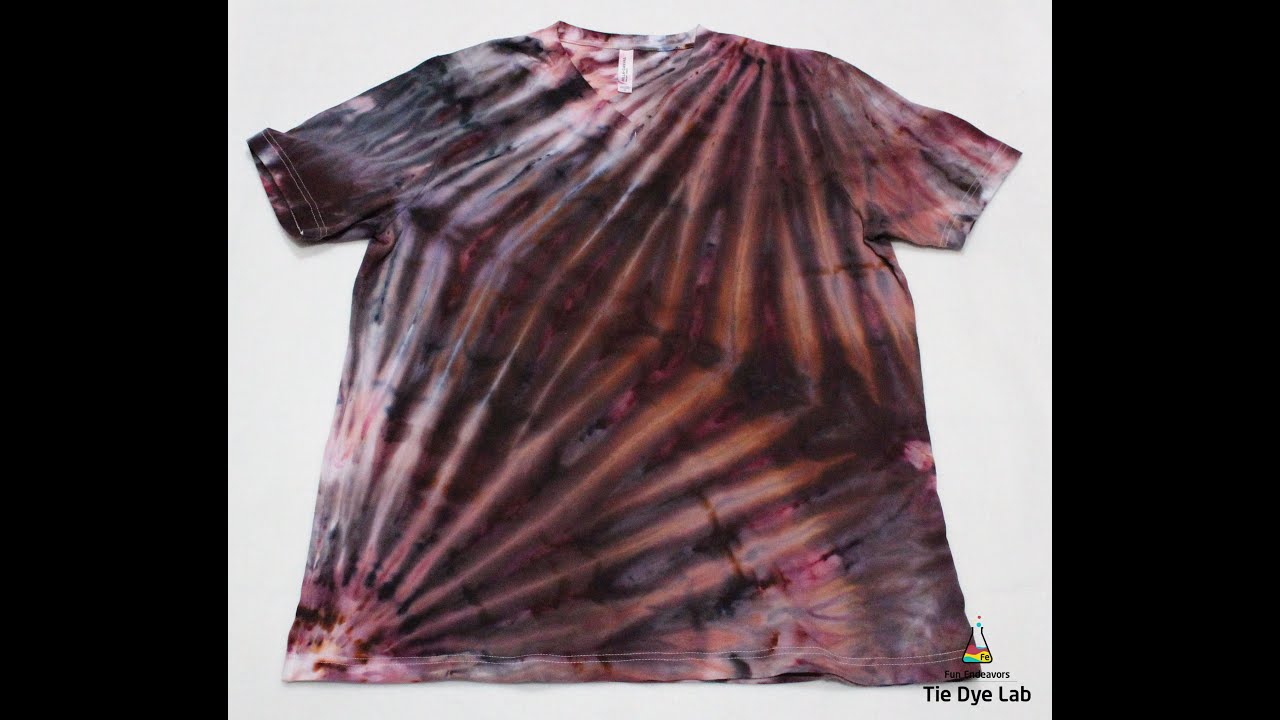 Inclined Double Fan Fold Tie Dye Shirt [Ice Dye]