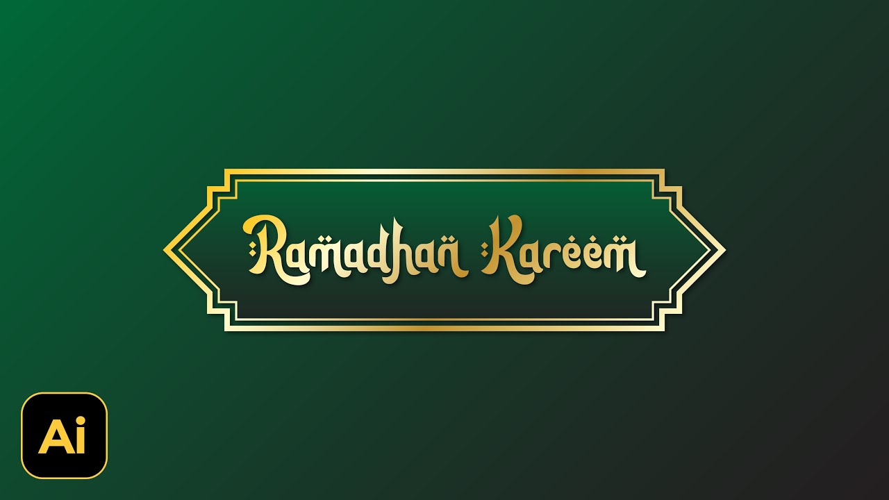 How to Create a Simple Islamic Text Box frame in illustrator