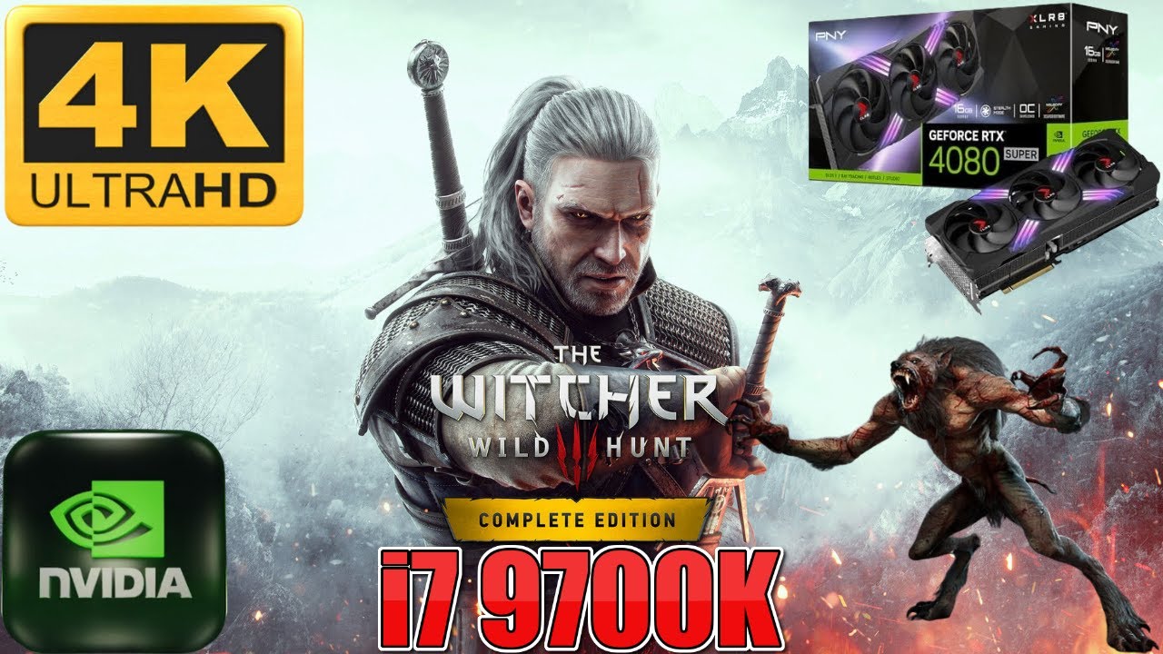 The Witcher 3 4K DLSS Q - Frame Generation + RT - RTX 4080 Super PNY XLR8 ARGB | Intel i7 9700K