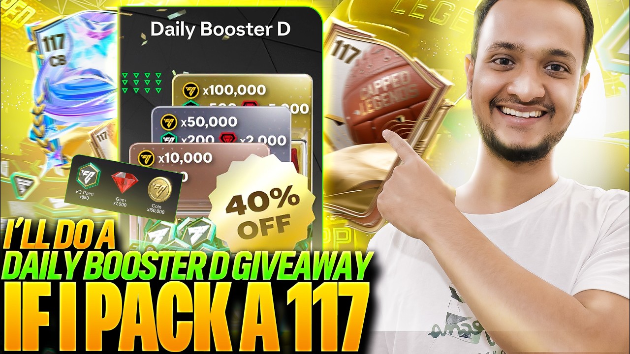 If I Pack 117 OVR = Daily Booster Giveaway! 😱 | FC Mobile Pack Opening