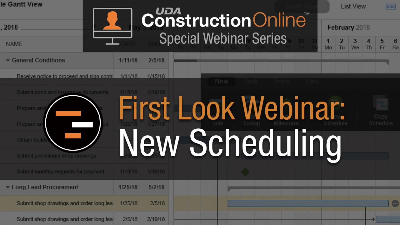ConstructionOnline: New Scheduling Webinar