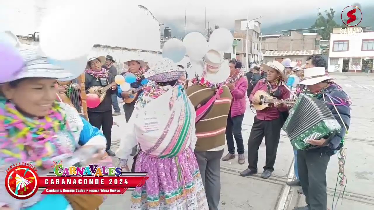 CARNAVALES CABANACONDE 2024 CAPITANES 2024 REMIJIO CASTRO Y ESPOSA VILMA QUISPE