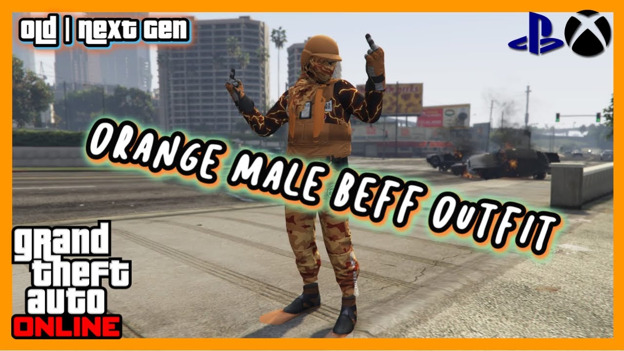 GTA Online | Orange Male Beff Outfit | Old & Next Gen - PS, Xbox