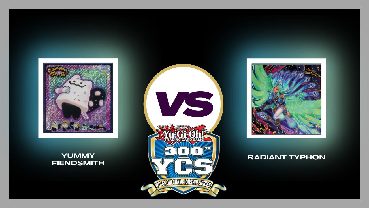 REACT YCS 300 - DORTMUND | Round 1| Yummy Fiendsmith vs Radiant Typhoon - Reprodocus é uma carta!