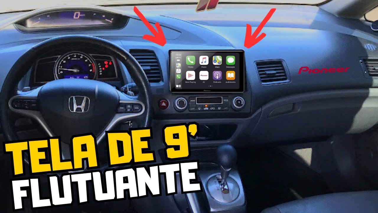 TELA FLUTUANTE NO HONDA CIVIC 2007 A 2011 (PIONEER DMH-ZF9380TV)