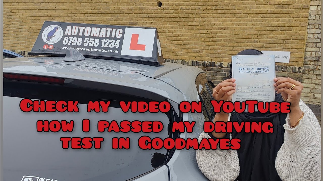 Real driving test in Goodmayes Test time 10:24 learner passed her driving test with 4 driving faults