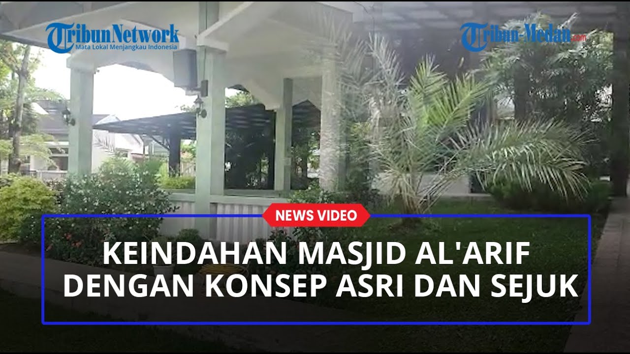Keindahan Masjid Al'Arif Dengan Konsep Asri Dan Sejuk, Miliki Dua Batang Pohon Kurma di Halamanya