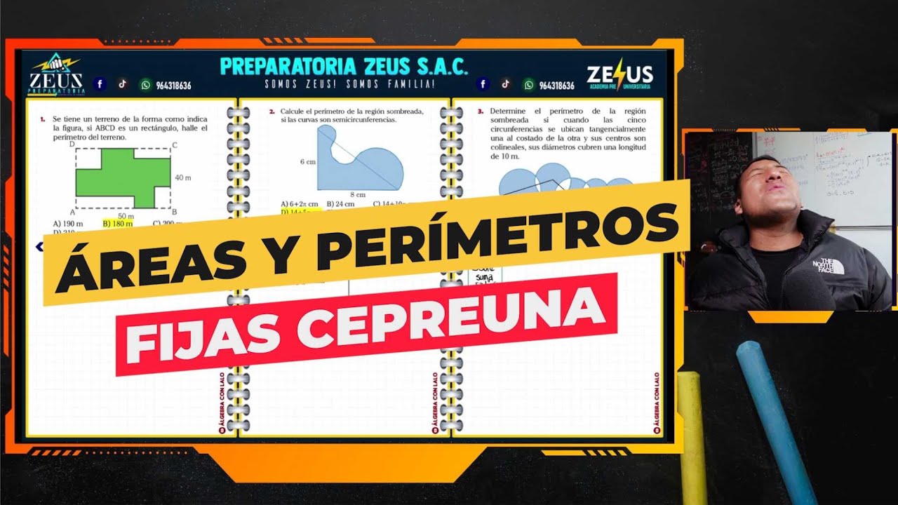 PERÍMETROS Y ÁREAS DE REGIONES SOMBREADAS | FIJAS CEPREUNA