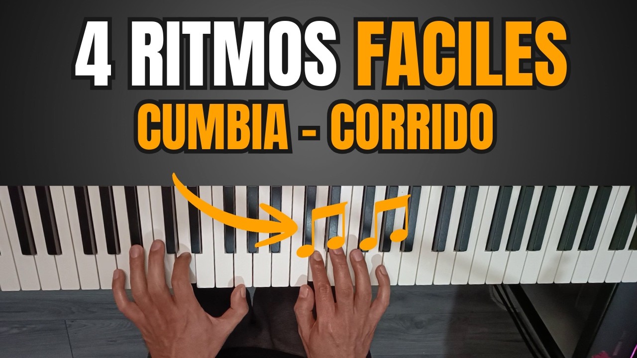 Aprende 4 Ritmos Fáciles en Piano en 10 Minutos (Cumbia, Vals, Bolero y Corrido)