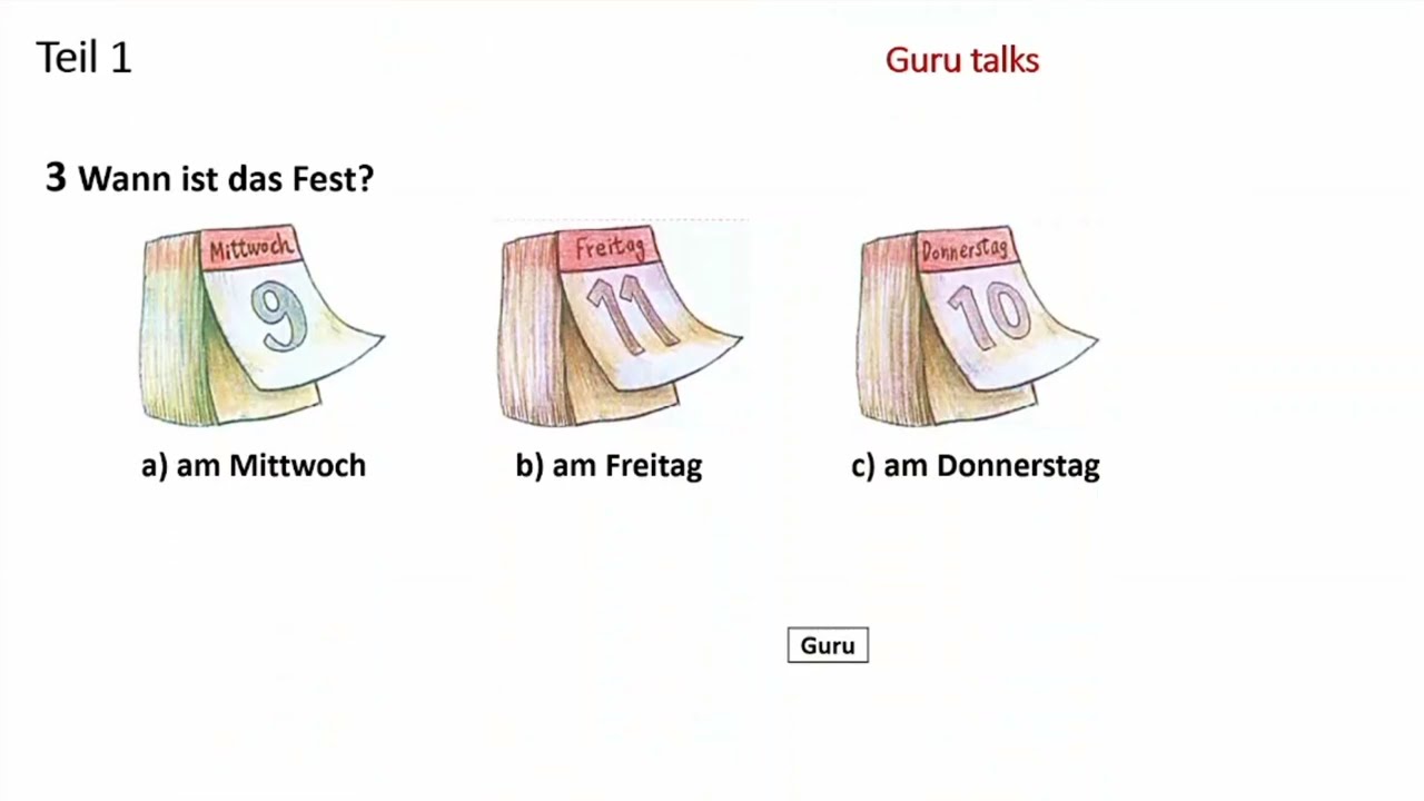 Start Deutsch A1 Hören Modelltest mit Lösungen am Ende || Vid-198
