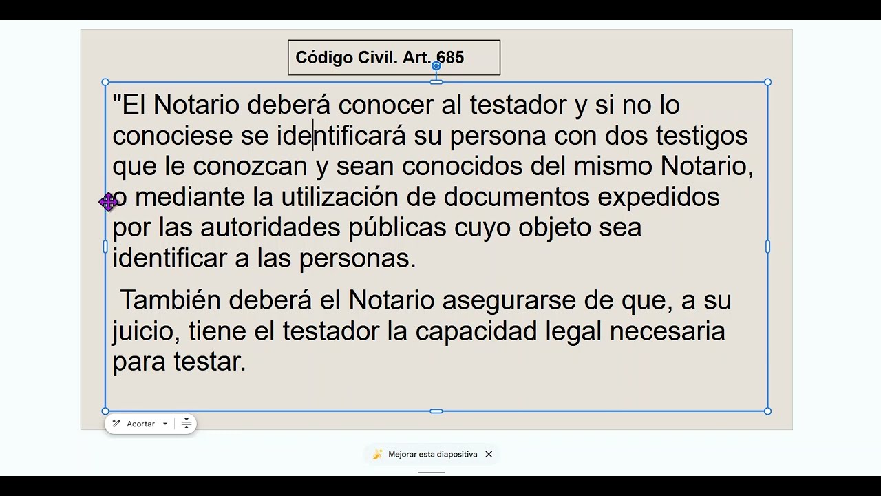 Solicitud a la Comisión de Justicia del Congreso revisión art. 685 Código Civil  (Testigos)