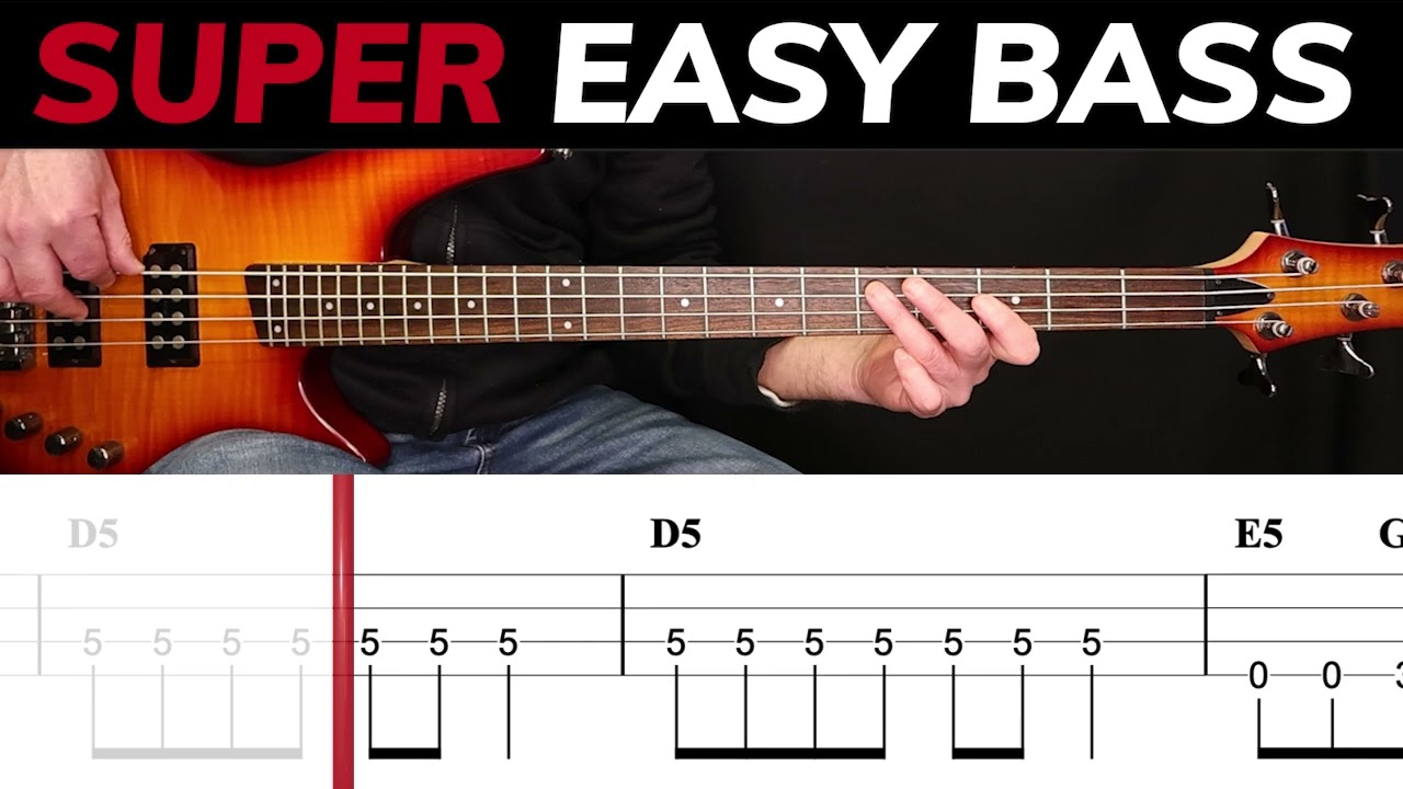 Sixteen Saltines - Jack White | BEGINNERS BASS | Scrolling Tabs