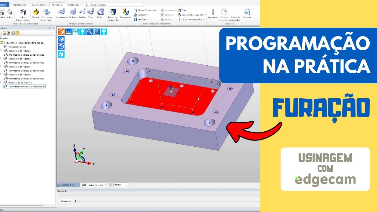 Operação de FURAÇÃO - Mini Curso Edgecam 2021